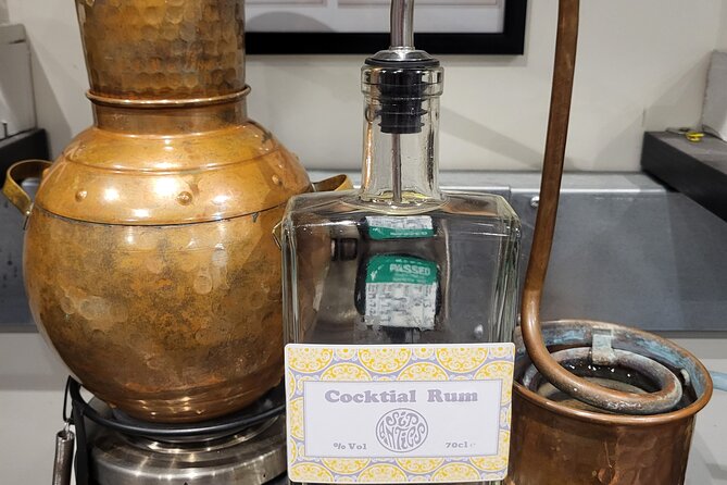 Distill a Bottle of Rum on mini copper stills - Key points to know before you book