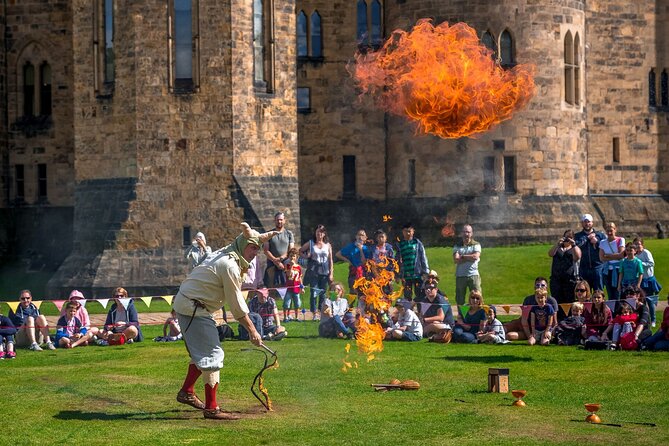 Edinburgh: Alnwick Castle & The Borders Hogwarts Filming Location - Bamburgh Castle and the North Sea coast