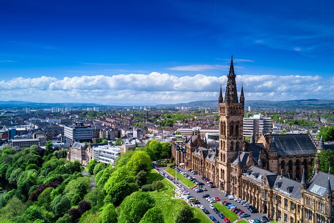 Privately Guided Day Tour of Glasgow in Luxury Minivan - George Square and the city’s grand civic center