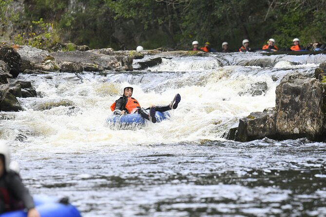 River Tubing in Perthshire - Handling rapids on the River Tummel